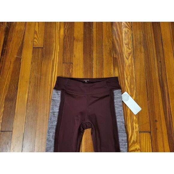 Layer 8 Qwick-Dry Maroon Leggings Womens Small NWT - Picture 2 of 5
